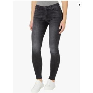 7 FOR ALL MANKIND NWT High Waist Super Skinny Dark Jean in Savage // 24